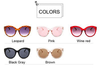 Round Cat Eye Sunglasses Women Candy Color Brown Female Sun Glasses Lady