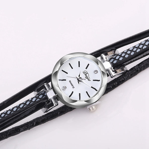 Watches for Women Silver Crystal Clock Quartz Watch Ladies Vintage Creative Wristwatch