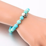 Beads Lava Skull Bracelets for Women Tiger Eye Natural Stones Men Healing Bracelets Bangles