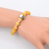 Beads Lava Skull Bracelets for Women Tiger Eye Natural Stones Men Healing Bracelets Bangles