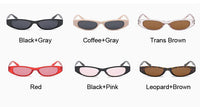 White Red Small Cat Eye Sunglasses Women Black Sun Glasses Female Ladies Cateyes Sunglass Glass