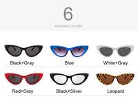 Cateye Sunglasses Women Cat Eye Ladies Small Frame Black Red Sun Glasses Female Skinny Eyewear