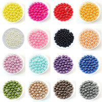 100pcs/bag With Hole ABS Imitation Pearl Beads 4/6/8/10/12MM Round Plastic Acrylic Spacer Bead for DIY Jewelry Making Findings