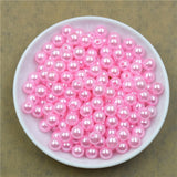 100pcs/bag With Hole ABS Imitation Pearl Beads 4/6/8/10/12MM Round Plastic Acrylic Spacer Bead for DIY Jewelry Making Findings