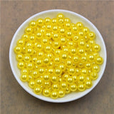 100pcs/bag With Hole ABS Imitation Pearl Beads 4/6/8/10/12MM Round Plastic Acrylic Spacer Bead for DIY Jewelry Making Findings