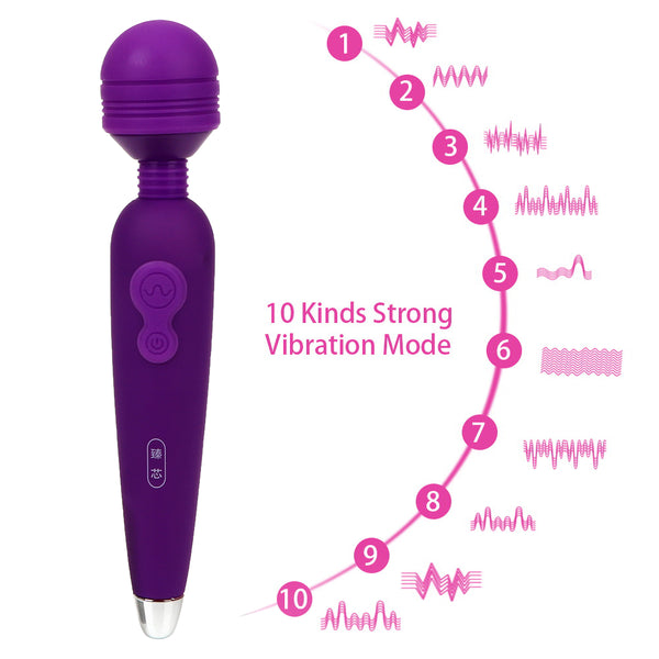 G-spot Vibrator Strong Vibration AV Magic Wand Clitoris Stimulator 10 Speed Massage Masturbation for Women