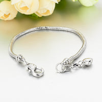 Style Silver\Gold Color Charm Bracelets Adjustable Snake Chain Bracelets for Women Lobster