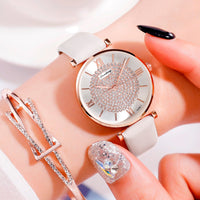 Women Watch Leather Starry Sky Belt Female Quartz Wristwatch Ladies Wrist Watch