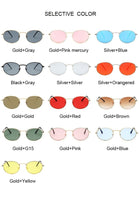 Oval Sunglasses Women Small Black Red Yellow Shades Sun Glasses Female