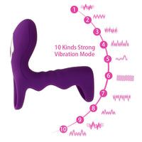 G Spot Stimulation Vibrator 10 Speed Penis Rings Male Masturbation Delay Ejaculation Silicone for Men