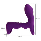 G Spot Stimulation Vibrator 10 Speed Penis Rings Male Masturbation Delay Ejaculation Silicone for Men