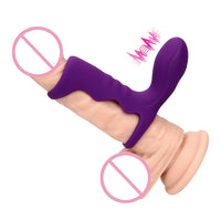 G Spot Stimulation Vibrator 10 Speed Penis Rings Male Masturbation Delay Ejaculation Silicone for Men