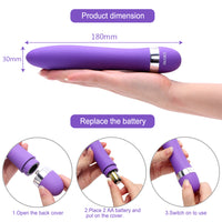 Dildo Vibrator G-spot Clitoris AV Stick Stimulator Magic Wand for Women Speed Adjustable