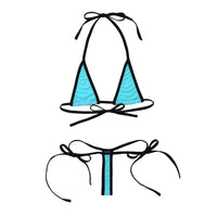 Micro Bikini Swimsuit Women Bikinis Wild Style Mini Bikini Set Halter Neck Self-tie Bra Top with G-String Thong Swimwear