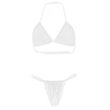 Women Bikini Lingerie Set Sexy Underwear Bra G-String Transparent Strap Set Beach Wear Bathing Suit Swimwear