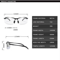 Classic Photochromic Polarized Sunglasses Men Outdoor Driving Safty Sun Glasses Male Goggles UV400