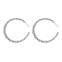 Pearl Hoop Earrings for Women Exaggerates Oversize Pearl Circle Ear Rings Earrings Europe Nightclub