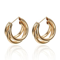 Pearl Hoop Earrings for Women Exaggerates Oversize Pearl Circle Ear Rings Earrings Europe Nightclub