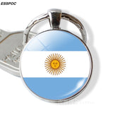 South America Countries Flag Key Chain Brazil Chile Argentina Peru Colombia Flag Metal Keychain Tourist Countries Souvenir Gifts