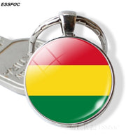 South America Countries Flag Key Chain Brazil Chile Argentina Peru Colombia Flag Metal Keychain Tourist Countries Souvenir Gifts