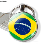 South America Countries Flag Key Chain Brazil Chile Argentina Peru Colombia Flag Metal Keychain Tourist Countries Souvenir Gifts