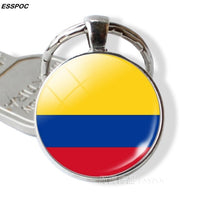 South America Countries Flag Key Chain Brazil Chile Argentina Peru Colombia Flag Metal Keychain Tourist Countries Souvenir Gifts