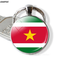 South America Countries Flag Key Chain Brazil Chile Argentina Peru Colombia Flag Metal Keychain Tourist Countries Souvenir Gifts