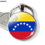 South America Countries Flag Key Chain Brazil Chile Argentina Peru Colombia Flag Metal Keychain Tourist Countries Souvenir Gifts