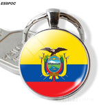 South America Countries Flag Key Chain Brazil Chile Argentina Peru Colombia Flag Metal Keychain Tourist Countries Souvenir Gifts