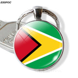 South America Countries Flag Key Chain Brazil Chile Argentina Peru Colombia Flag Metal Keychain Tourist Countries Souvenir Gifts