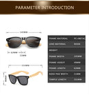 Retro Sunglasses Men Women Travel Sport Bamboo Wood Frame Sun Glasses UV400