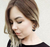 Handmade Geometric Circular Marble Long Earrings Girls Popular Earrings for Women