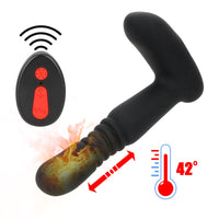 Remote Control Wireless Control Prostate Massager Heating Rod 6 Speed Telescopic Dildo Anal Vibrators for Men