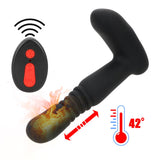 Remote Control Wireless Control Prostate Massager Heating Rod 6 Speed Telescopic Dildo Anal Vibrators for Men