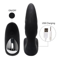 Prostate Massager 12 Speed Vibrator Silicone Rechargeable Masturbator Remote Control Anal Plug for Women