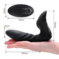 Prostate Massager 12 Speed Vibrator Silicone Rechargeable Masturbator Remote Control Anal Plug for Women
