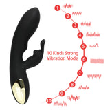 Big Rabbit Vibrator 10 Speed G-spot Clitoris Stimulator Silicone Masturbation for Women