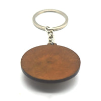 Wooden Keychain Four-leaf Clover Series Picture Glass Cabochon Wood Keychain Handmade Gift for Women