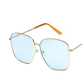 Metal Women Sunglasses Mirror Classic Large frame Street Beat Glasses Travel UV400