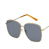 Metal Women Sunglasses Mirror Classic Large frame Street Beat Glasses Travel UV400