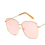 Metal Women Sunglasses Mirror Classic Large frame Street Beat Glasses Travel UV400