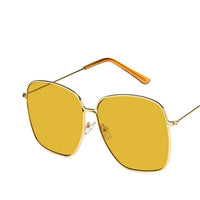 Metal Women Sunglasses Mirror Classic Large frame Street Beat Glasses Travel UV400