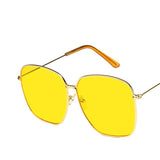 Metal Women Sunglasses Mirror Classic Large frame Street Beat Glasses Travel UV400