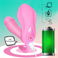 Vagina Massage for Woman G-spot Massager Clitoris Stimulator Butterfly Dildo Vibrator Wireless Remote Control