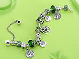 Green Tree of Life Bracelets Bangles for Women Charm Flower Bracelets  Jewelry Handmade DIY Bracelet