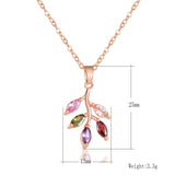 Rose Gold Jewelry Sets for Women Cubic Zircon Necklace Earrings Party Jewelry Wedding