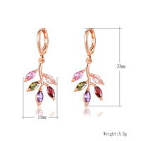 Rose Gold Jewelry Sets for Women Cubic Zircon Necklace Earrings Party Jewelry Wedding