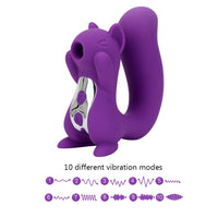 10 Frequency Vibration 10 Frequency Sucking Tongue Vibrator Squirrel Sculpt Nipple Sucker Clitoris Licking Stimulator