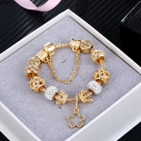 Gold Crown Cuff Bracelets for Women Crystal Chain Bracelet Charm Handmade Jewelry Bracelet