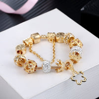 Gold Crown Cuff Bracelets for Women Crystal Chain Bracelet Charm Handmade Jewelry Bracelet